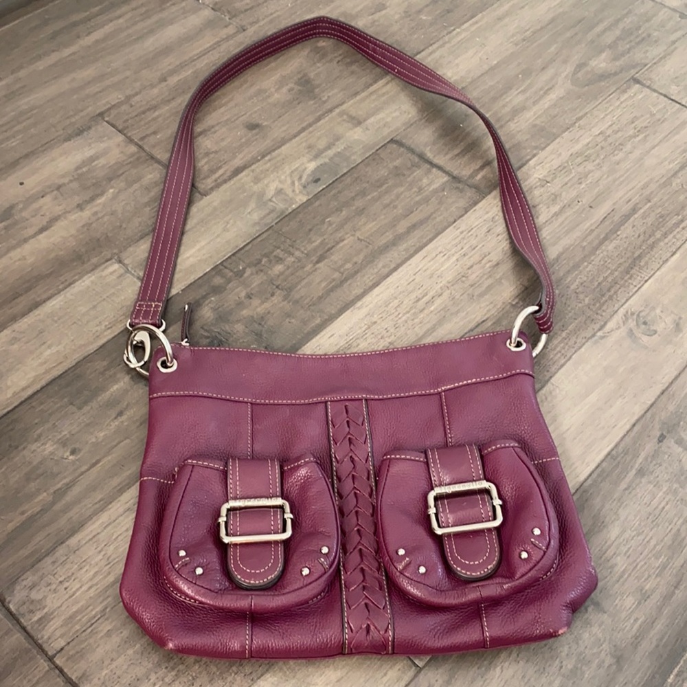 TIGNANELLO Plum/Purple Leather Crossbody‎ Bag
